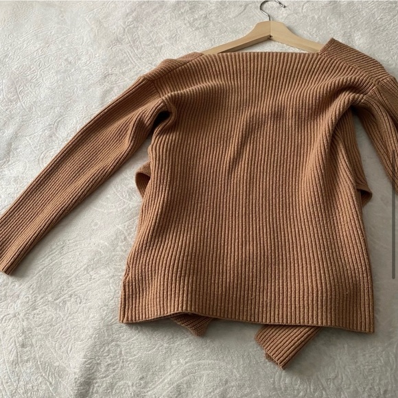 Tan Tied Front Sweater - Picture 3 of 7
